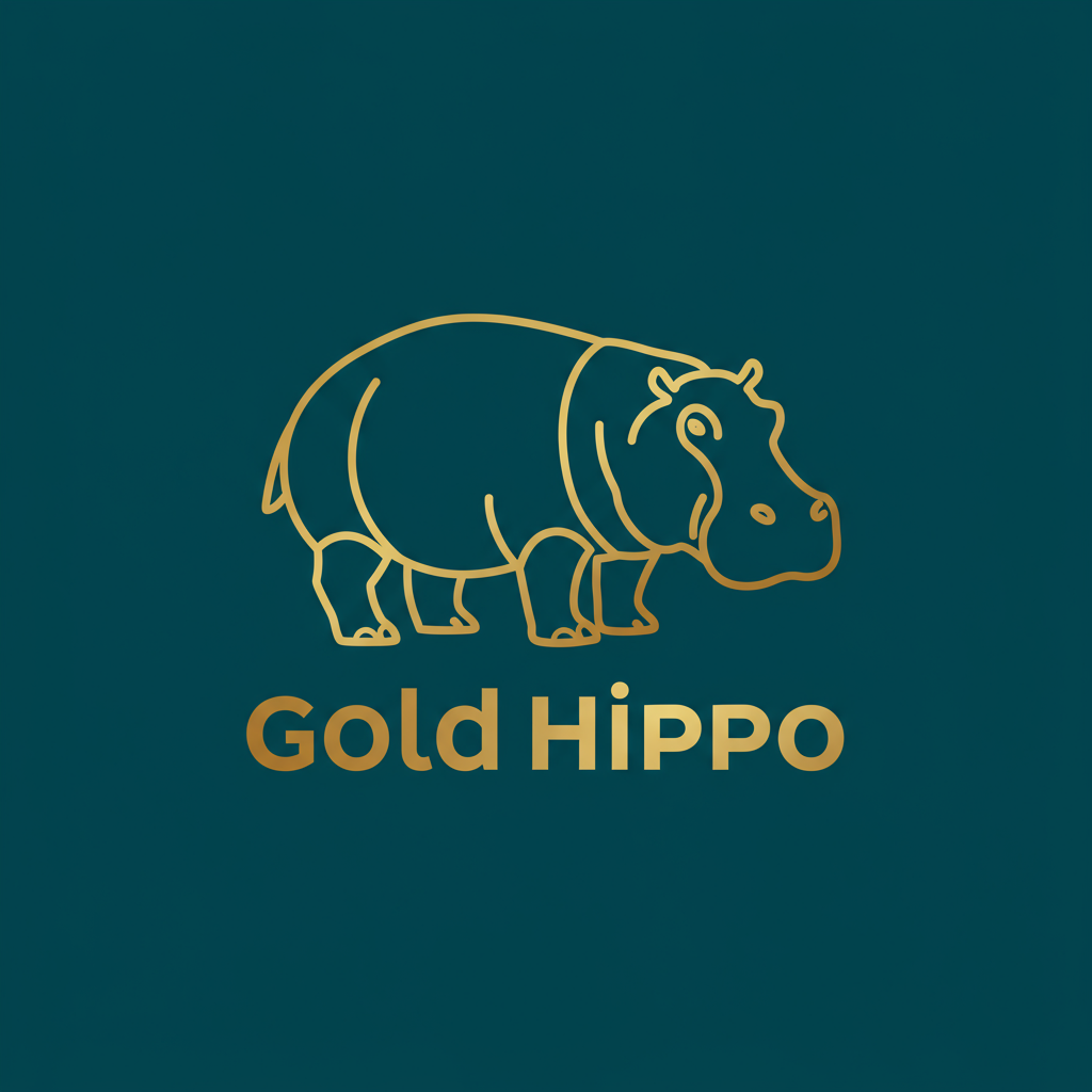 Gold Hippo Logo